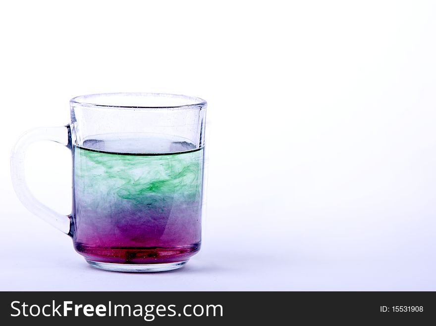 Glass With Colored Mixture