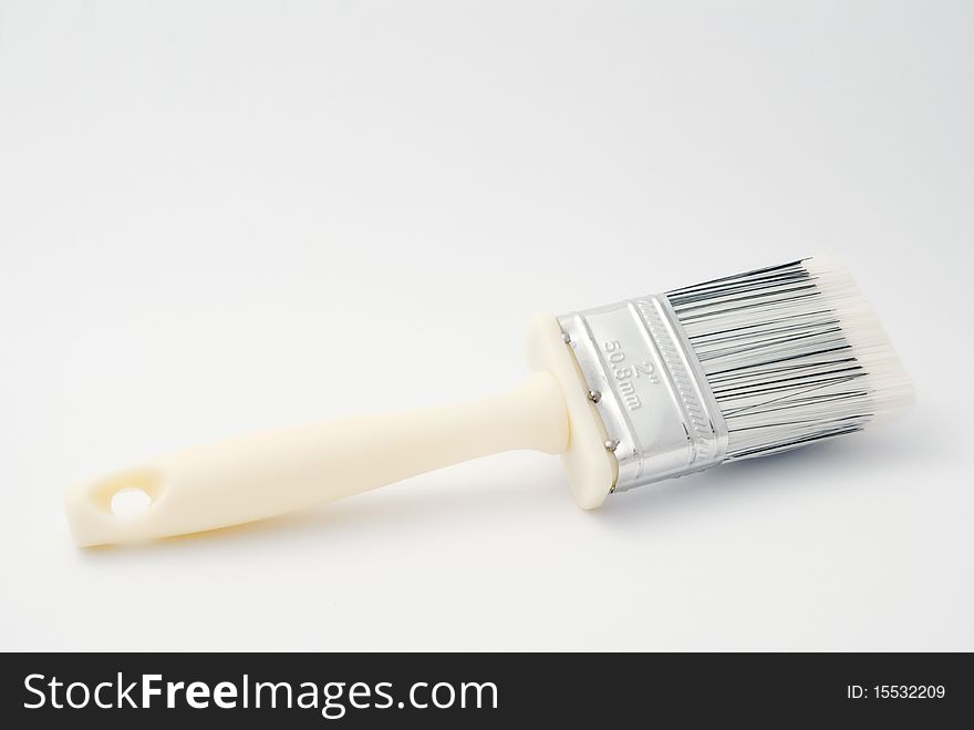 Bright Brush On White Background; Cut Out