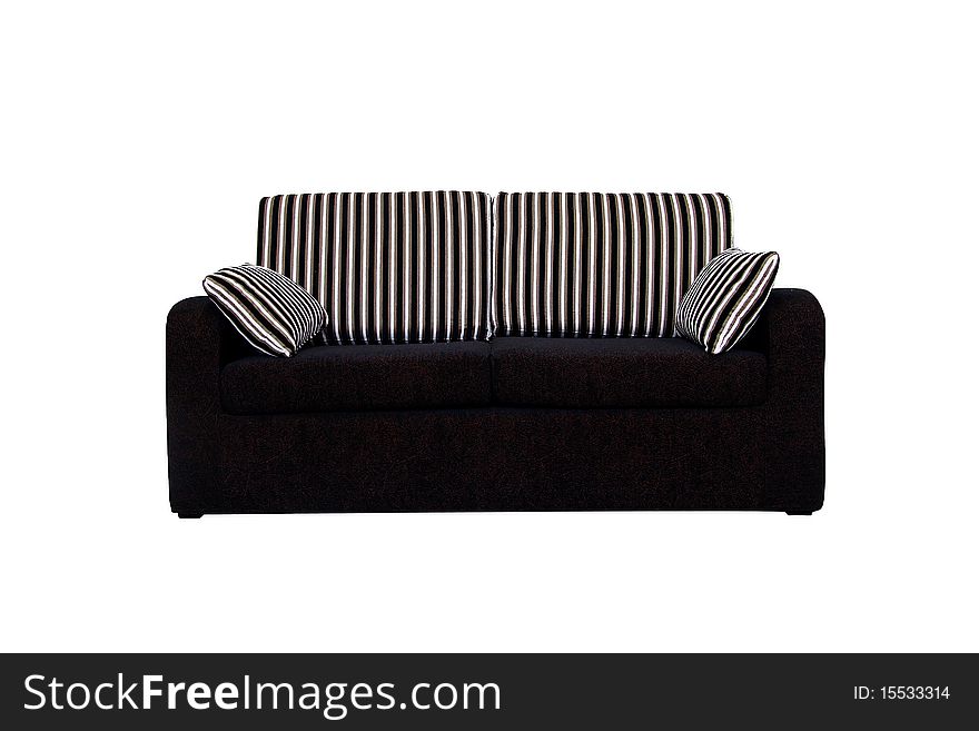 Black corner sofa, modern style