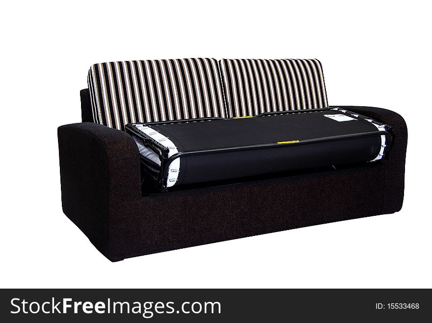 Black corner sofa bed, modern style