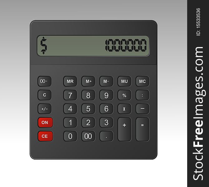 Business calculator on white background. Vector illustration. Business calculator on white background. Vector illustration.