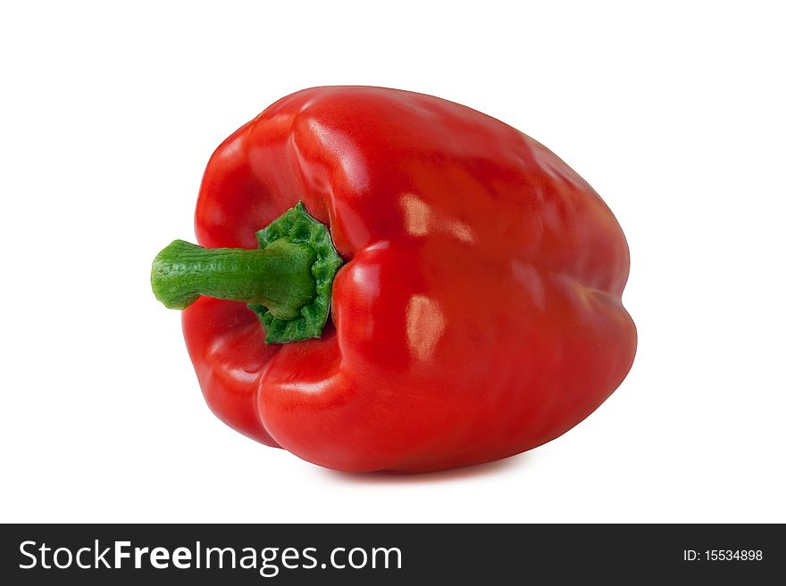 Red Bell Pepper Isolated on White Background. Red Bell Pepper Isolated on White Background