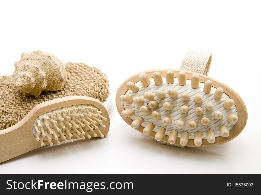 Massage brush and hairbrush