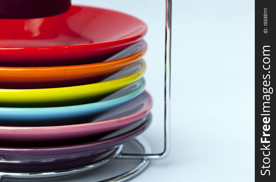 A few colorful dishes in detail