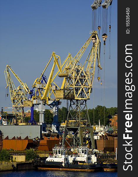 Cargo port in the Sankt Petersburg, Russia