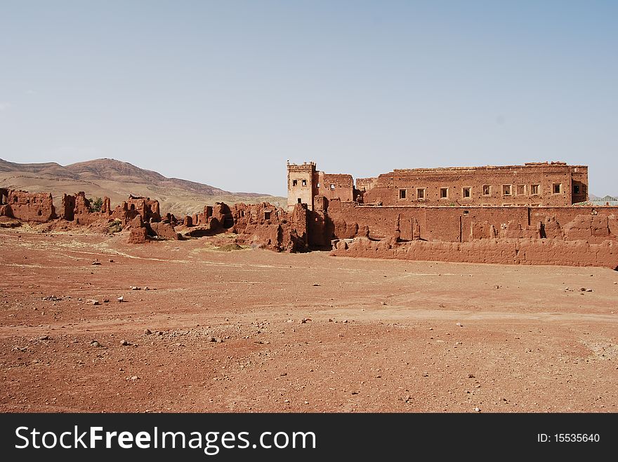 A view of the ruined palace at Telouet in Morocco
