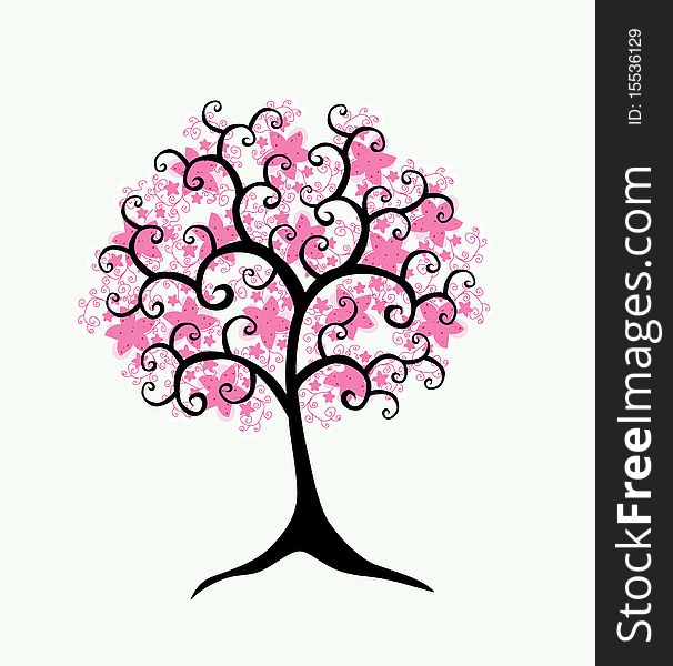 Abstract Floral Tree