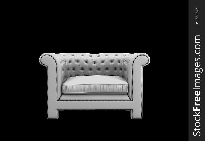 Classic 3d sofa on the white background. Classic 3d sofa on the white background