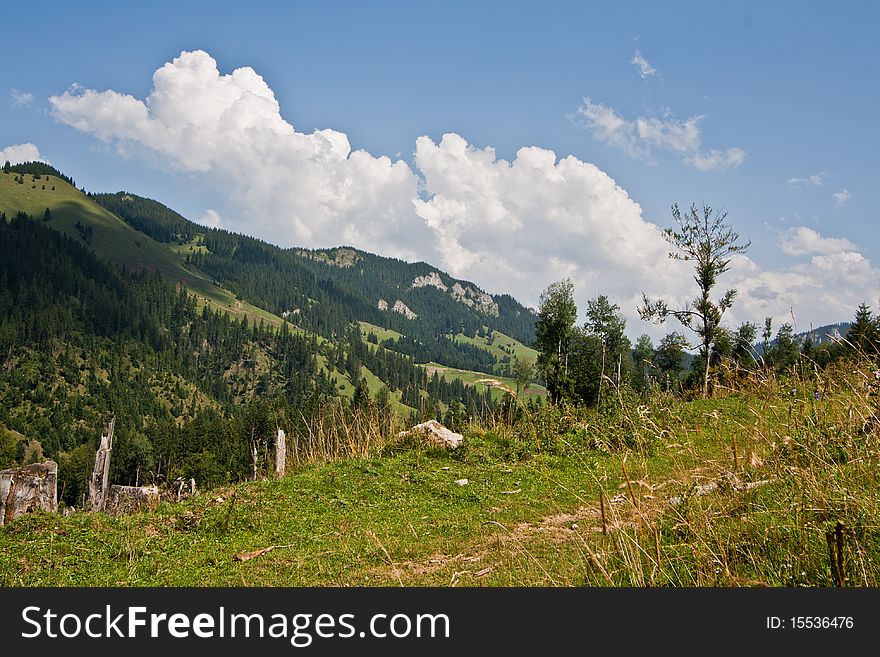 Mountain landscape, Hasmas Mountains, Romania.