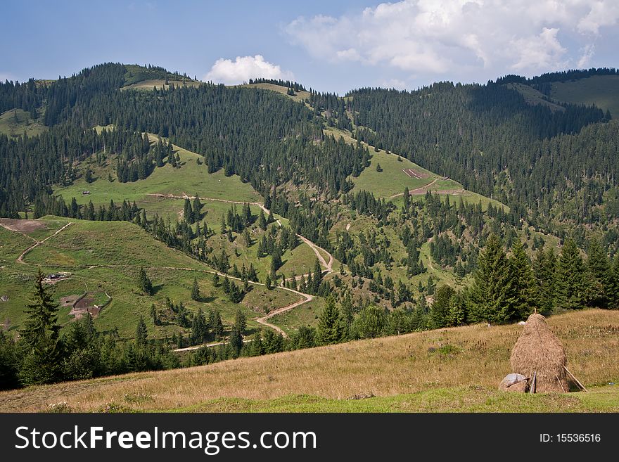 Mountain landscape, Hasmas Mountains, Romania.