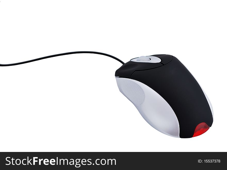 Computer mouse on white background