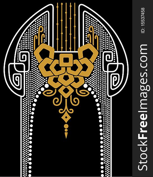 Decorative element for design on the black background