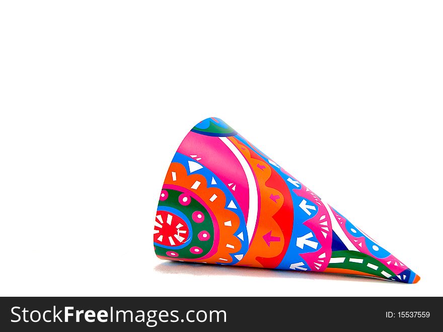 Studio shot of the party hat isolated on white