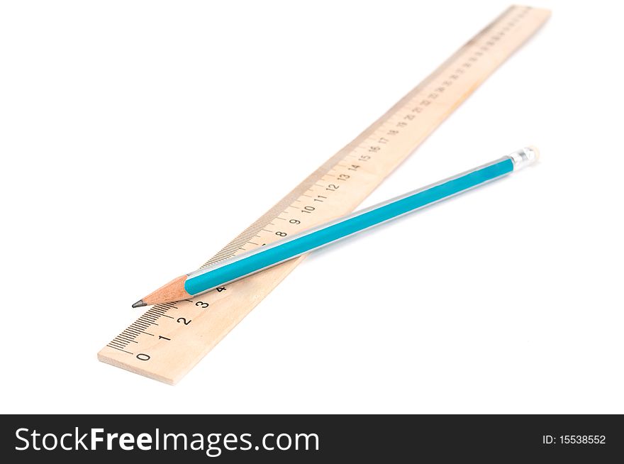 Ruler with a pencil