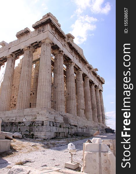 The Parthenon At The Acropolis Of Athens