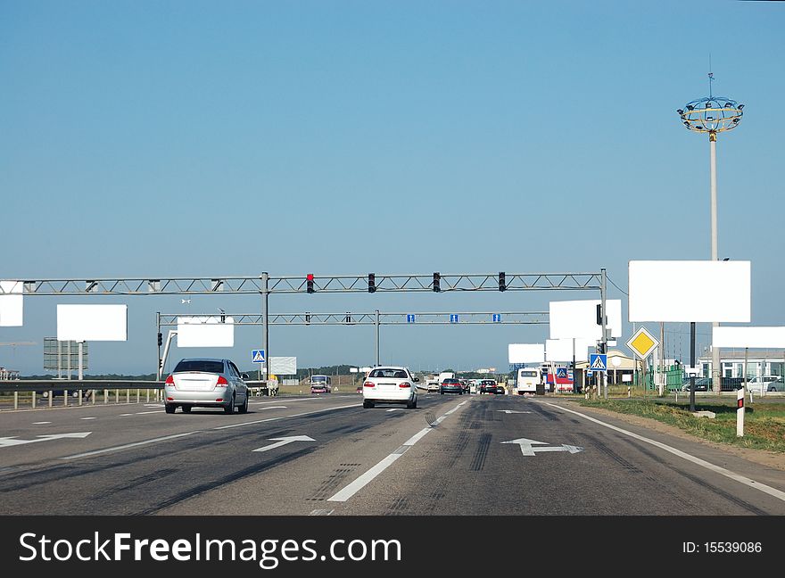 Movement on a transport highway in a city