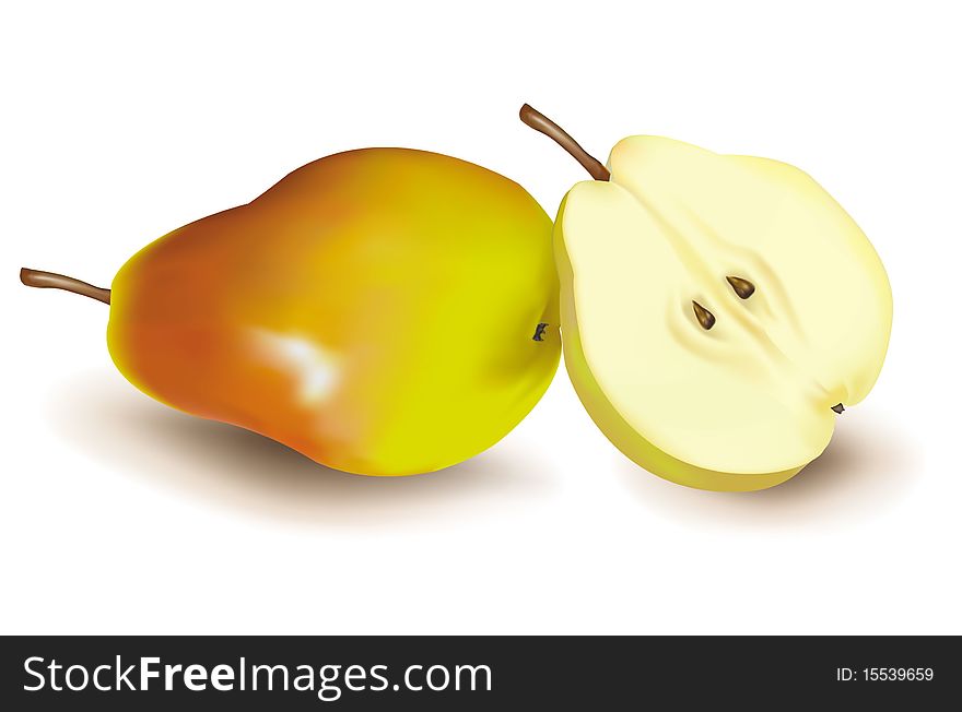 Ripe Green Pears.