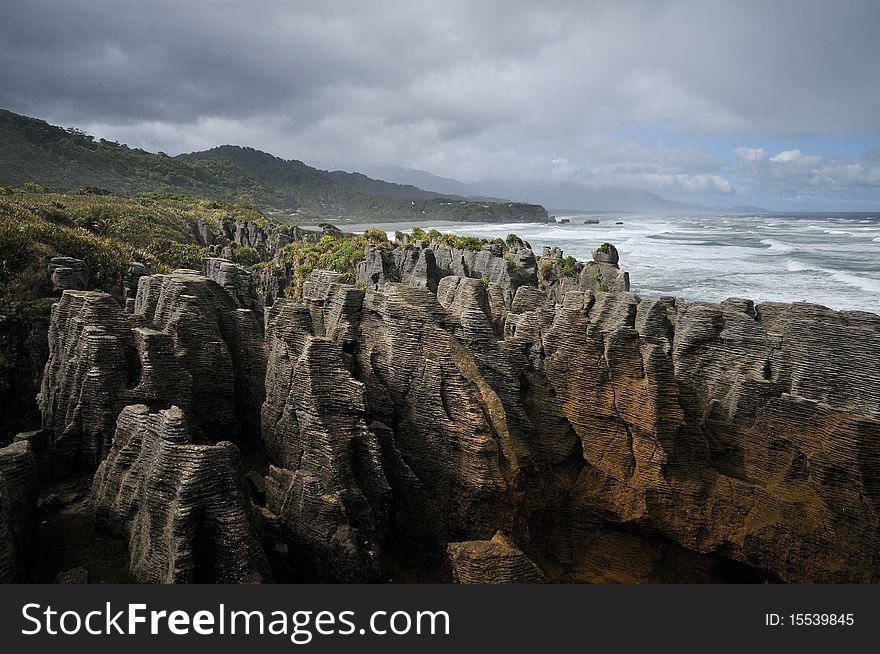 Punakaiki Pancake Rocks, West, Coast, New Zealand, Paparoa National Park