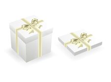 Two Celebratory Boxes With Bows Royalty Free Stock Photo