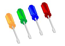 Vector Illustration A ColorScrew-drivers Royalty Free Stock Images