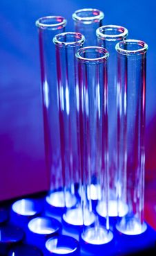Glowing Test Tubes In Rack Stock Photos Glowing Test Tubes In Rack Stock Photos