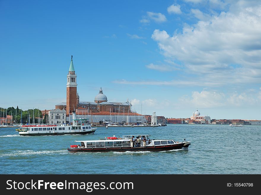 The San Marco canal and Church of San Giorgio Maggiore in Venice, Italia. The San Marco canal and Church of San Giorgio Maggiore in Venice, Italia.