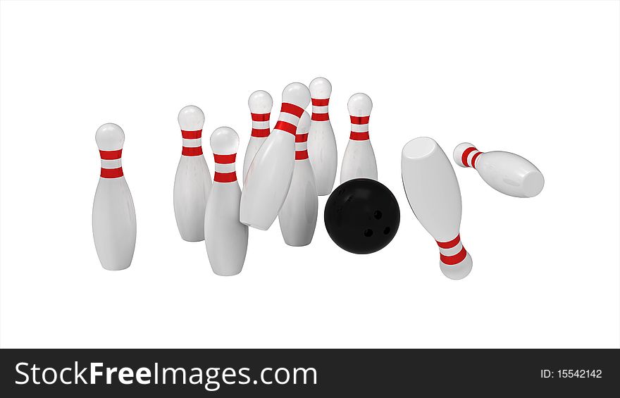 Bowling Skittles And Ball