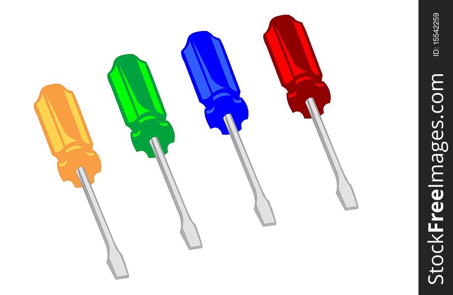 Vector Illustration A ColorScrew-drivers