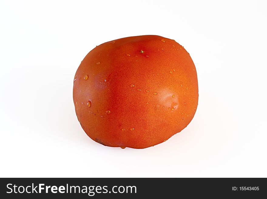 Red Tomato With White Isolated Background