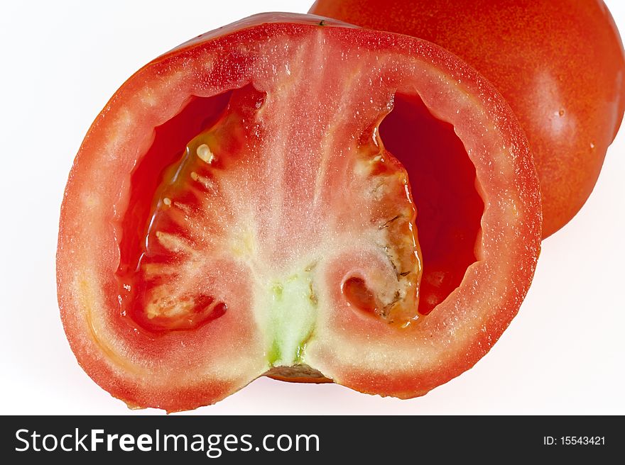 Red tomato with isolated background