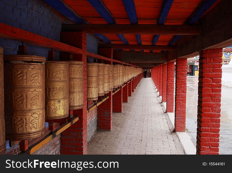 Tibetan Prayer Wheels are the most unique thing of the tibentan buddhist temple