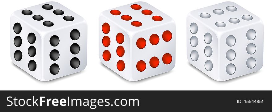 For dices for dribbling,  illustration, casino gambling