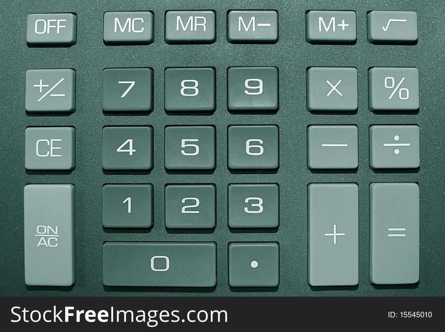 Keypad of a calculator close up. Keypad of a calculator close up