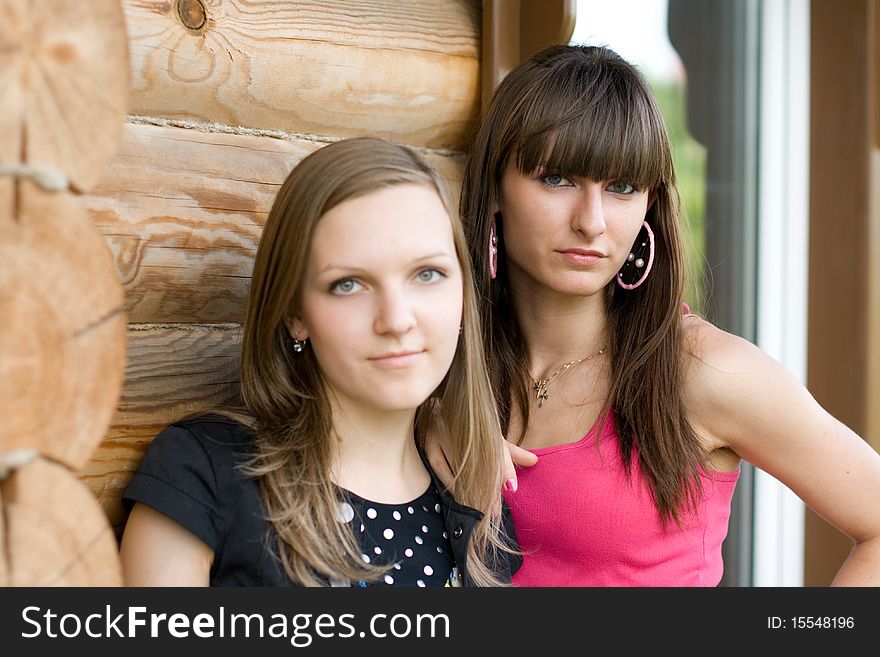 Girls on a veranda