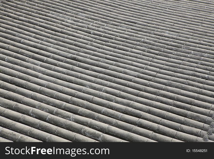 Tile roof structure composed of repeating lines. Tile roof structure composed of repeating lines.