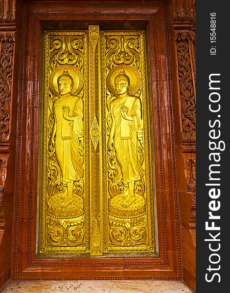 The door of temple in the bangkok. The door of temple in the bangkok