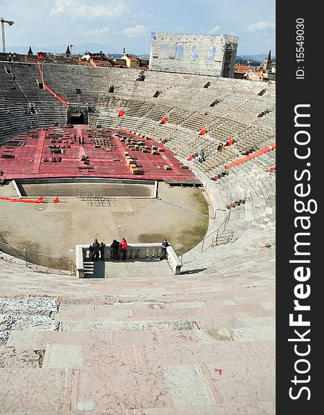 Wide view of Verona Arena Amphitheatre . Wide view of Verona Arena Amphitheatre .