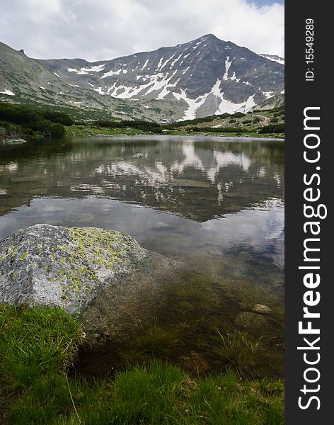 A mountain reflecting in pond - Bulgarian Balkans. A mountain reflecting in pond - Bulgarian Balkans