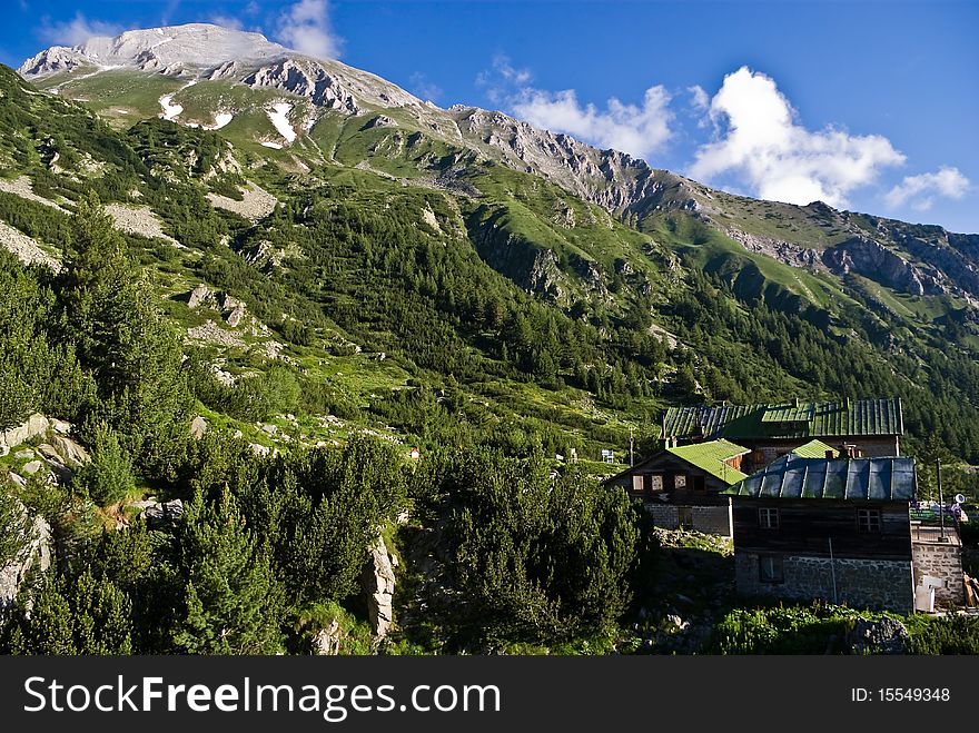 Mountain hut in the Pirin range - Balkan mountains,bulgaria