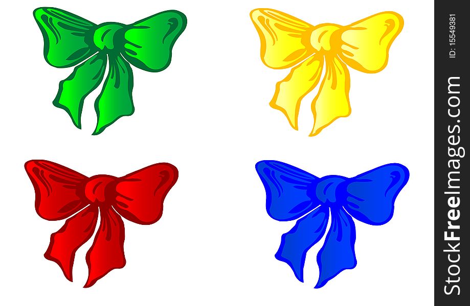 Vector Illustration A Colour Bow