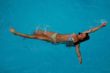 Relax In A Swimming Pool Royalty Free Stock Photo