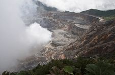 Poás Volcano Crater In Costa Rica Stock Images Poás Volcano Crater In Costa Rica Stock Images