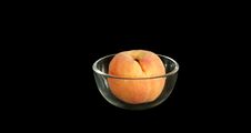 Big Ripe Peach In A Vase Royalty Free Stock Photography