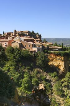 The Village Of Roussillon Royalty Free Stock Photography The Village Of Roussillon Royalty Free Stock Photography