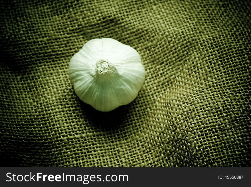 Vintage Garlic close up shot