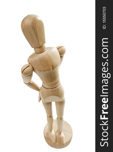 Eager wood figure