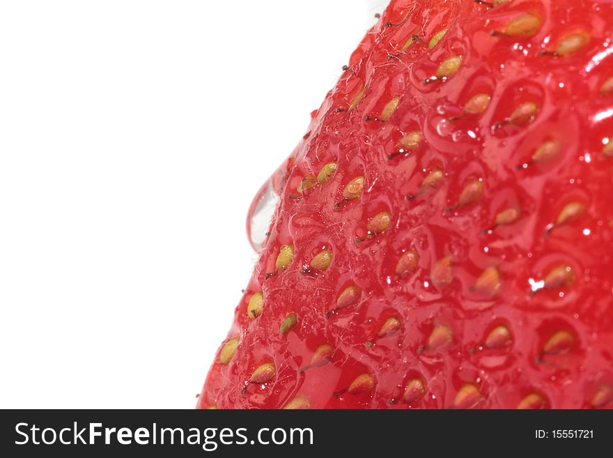 Strawberry close up macro shot