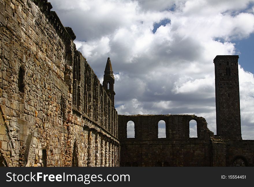 St Andrews Cathedral in St. Andrews, Scotland UK. St Andrews Cathedral in St. Andrews, Scotland UK