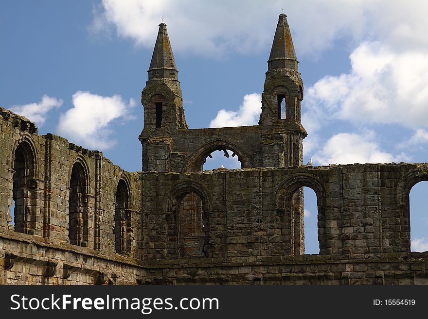 St Andrews Cathedral in St. Andrews, Scotland UK. St Andrews Cathedral in St. Andrews, Scotland UK