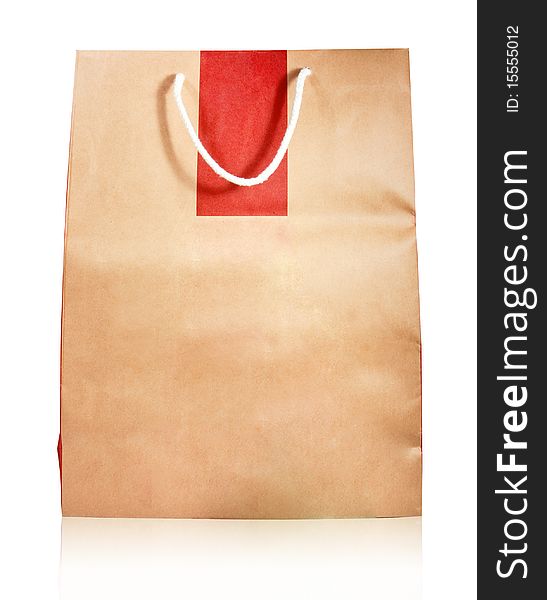 Recycle bag with isolated white background